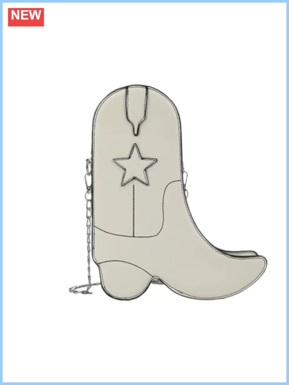 Western Cowboy Boot Crossbody Bag Small Shoulder Purse Star Chain Strap